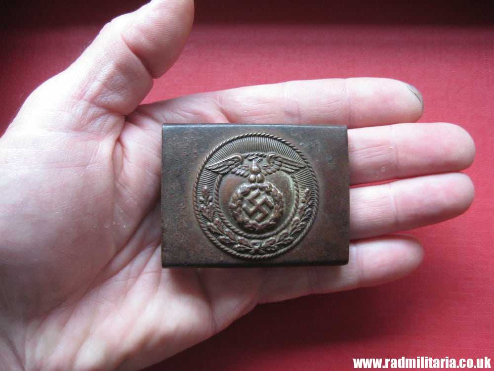 & WW2 German SA BELT BUCKLE - battlefield relic, metal detecting find. Genuine !!!