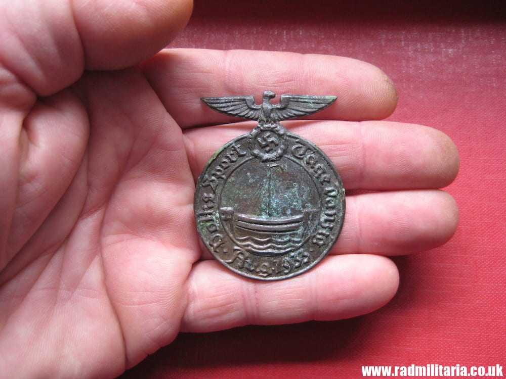 & original nazi German DAY BADGE - DANZIG Aug 1933 - rare !!! metal detecting find. - Image 13