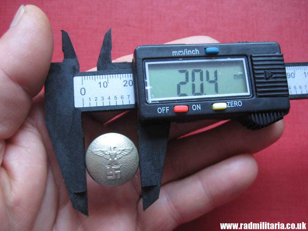 & WW2 German NSDAP BUTTON, marked: RZM A RZM, very good condition. - Image 8