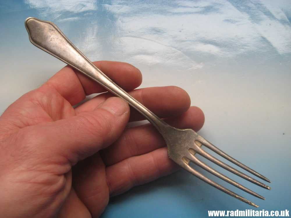& WW2 German Luftwaffe FORK - FINSTERWALDE. 3RD Reich Cutlery, rare - Image 4