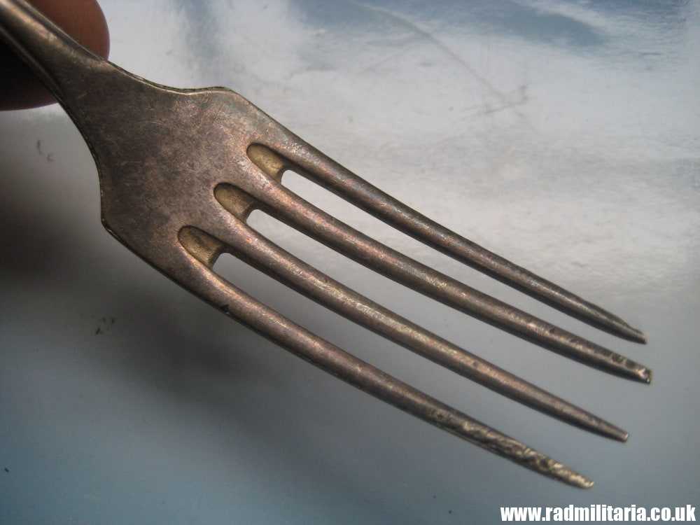 & WW2 German Luftwaffe FORK - FINSTERWALDE. 3RD Reich Cutlery, rare - Image 7