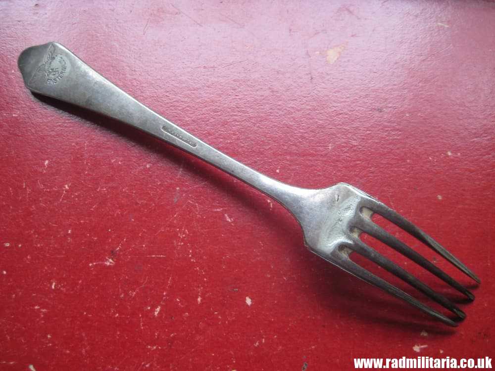 & WW2 German Luftwaffe FORK - FINSTERWALDE. 3RD Reich Cutlery, rare - Image 9