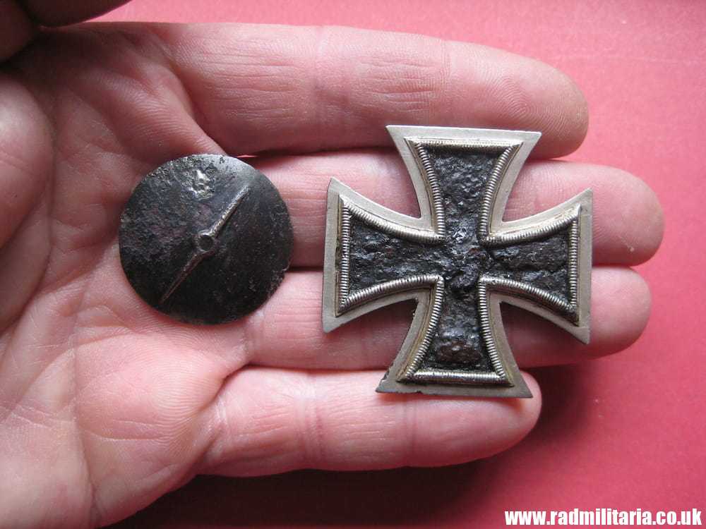 & WW2 German IRON CROSS Screw back 1st Class after cleaning - metal detecting find.