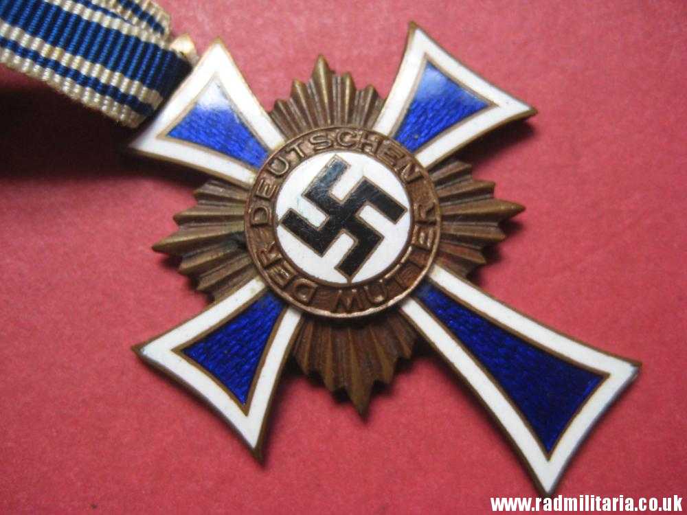 SOLD & WW2 original German CROSS - DER DEUTSCHEN MUTTER. Cross of Honor of the German Mother 2nd model..****..