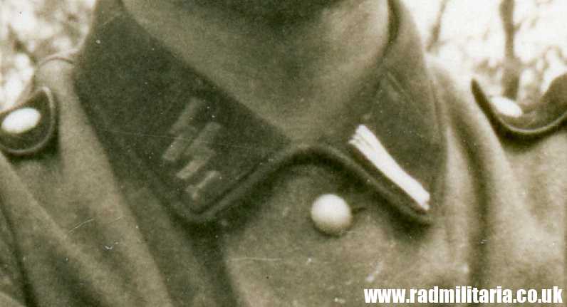 & WW2 original SS soldier PHOTO - DEUTSCHLAND, rare skull badge on the SIDE CAP. - Image 6