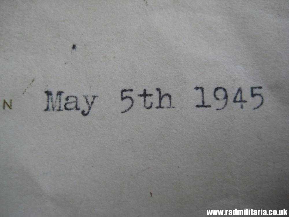 & WW2 very interesting DOCUMENT - Adolf Hitler OBERSALZBERG 5th May 1945. very rare !!! - Image 9