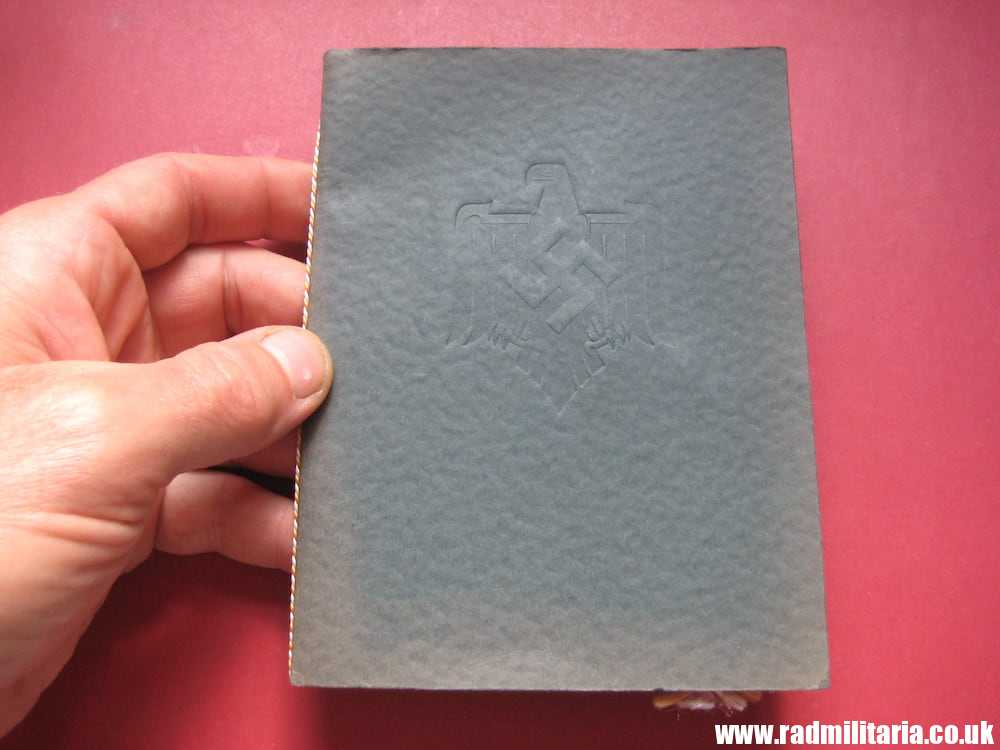 & WW2 original German DOCUMENTS - SET OF 3 - with metal BADGE inside: HEINZ WIEDEMANN. - Image 13