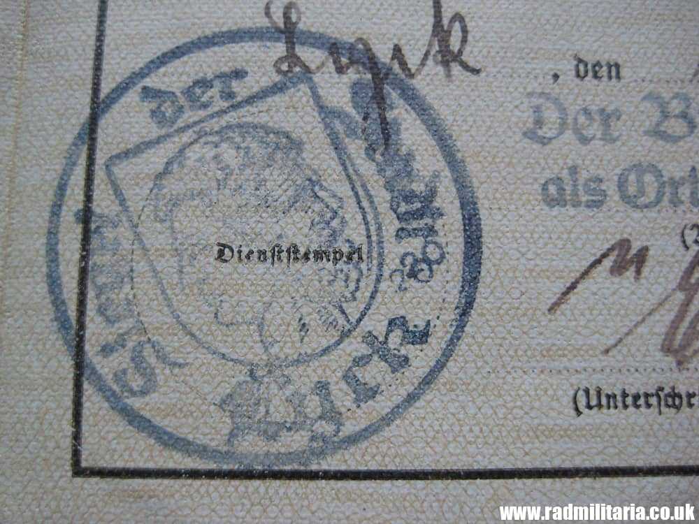 & SET of 2 German DOCUMENTS: DEUTSCHES REICH KENNKARTE, original documents. - Image 5