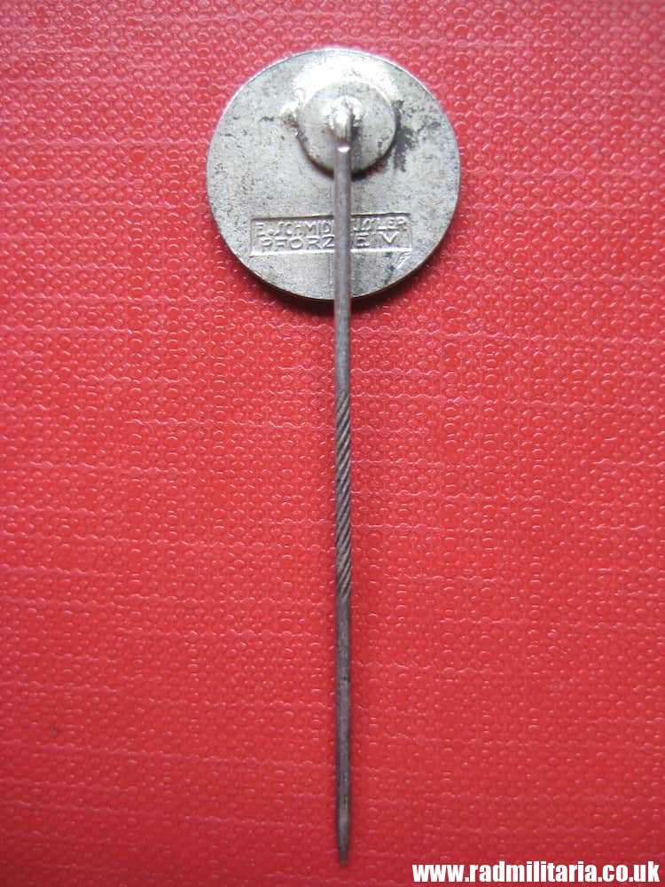 & WW2 German ENAMEL PIN BADGE - DEUTSCHER SCHUTZEN VERBAND with maker marks, original !! - Image 9