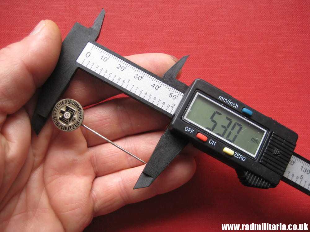 & WW2 German ENAMEL PIN BADGE - DEUTSCHER SCHUTZEN VERBAND with maker marks, original !! - Image 11