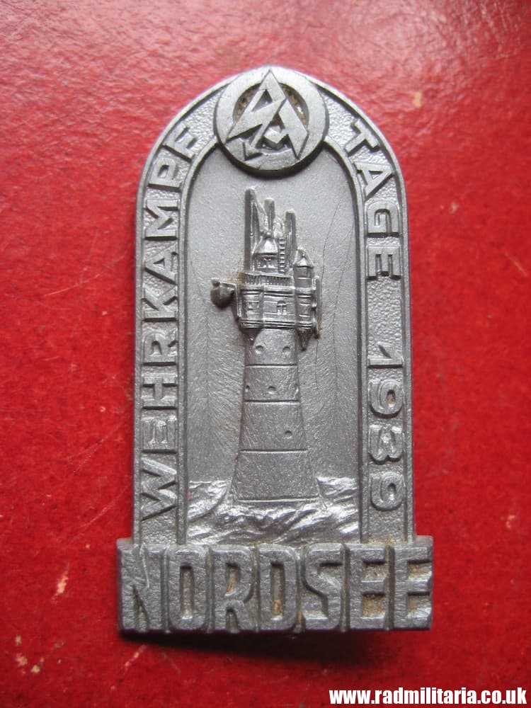 & WW2 German SA PLASTIC BADGE - Nordsee 1939, RZM9/50. Genuine !! - Image 13