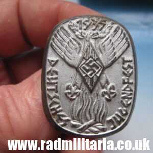& pre WW2 German HITLER YOUTH HJ 1935 TINNIE BADGE. Deutsche Jugend Fest - genuine !!