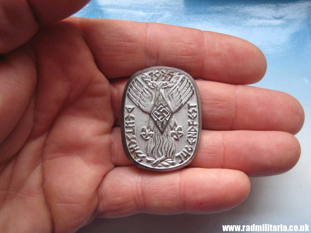 & pre WW2 German HITLER YOUTH HJ 1935 TINNIE BADGE. Deutsche Jugend Fest - genuine !! - Image 7