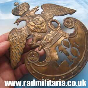 SOLD & Crimean War RUSSIAN IMPERIAL EAGLE with unit no: 48 and maker marks. ORIGINAL !!..***..