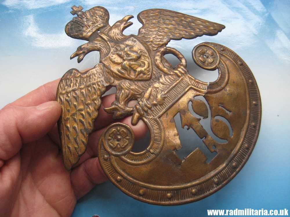 SOLD & Crimean War RUSSIAN IMPERIAL EAGLE with unit no: 48 and maker marks. ORIGINAL !!..***..