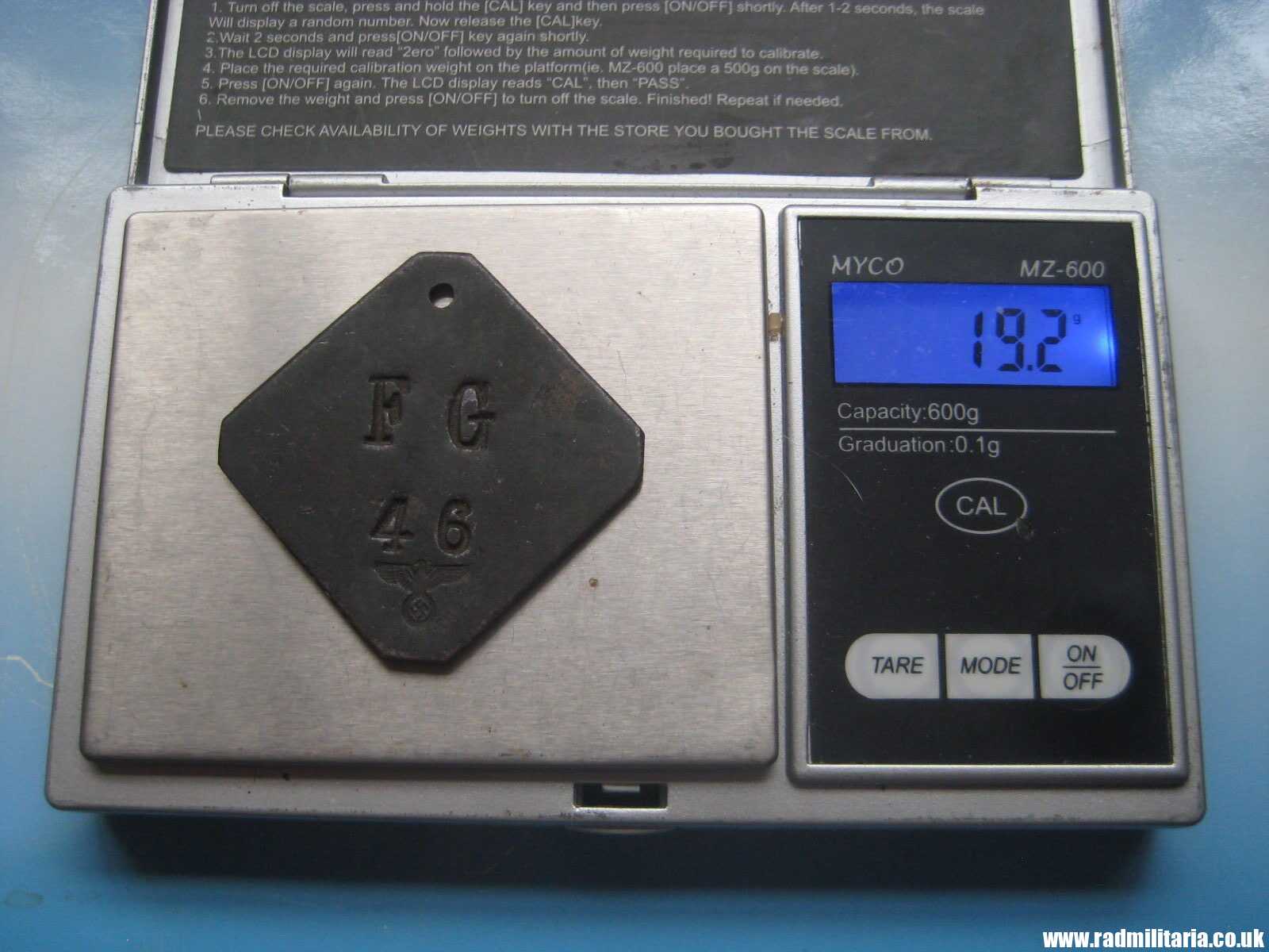 & unknown German DOG TAG with EAGLE - F.G. 46. FELD-GENDARMERIE ?? metal detecting. - Image 9