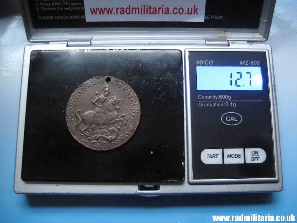 & original TRAVELING GOOD LUCK TOKEN - S. GEORGIUS, metal detecting find. - Image 8