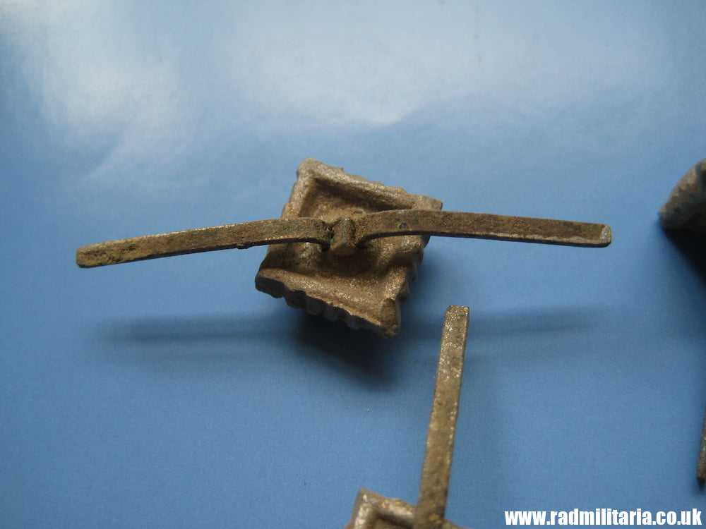 & WW2 original German RANK STARS made of glass. SET OF 4 metal detecting find. - Image 3