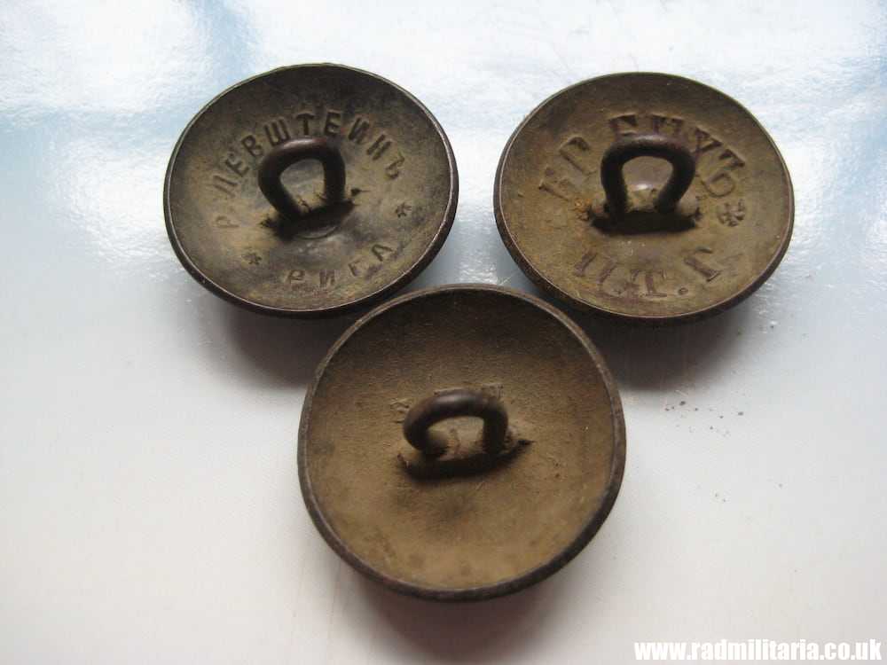 & WW1 Imperial Russia MILITARY BUTTONS from metal detecting SET of 3. - Image 5