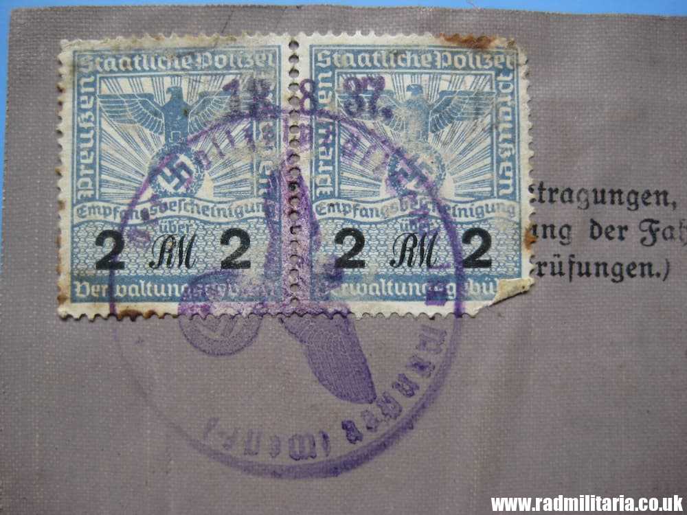 & WW2 original German DOCUMENT - FUHRERSCHEIN - Driving License - Image 13