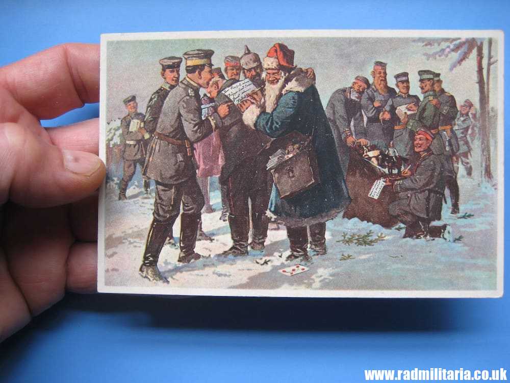 & WW1 original German CHRISTMAS POSTCARD - Kriegsweihnachten. - Image 8