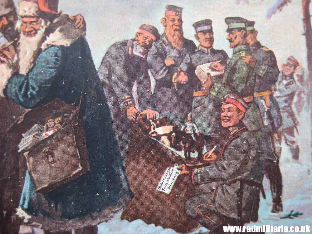 & WW1 original German CHRISTMAS POSTCARD - Kriegsweihnachten. - Image 6