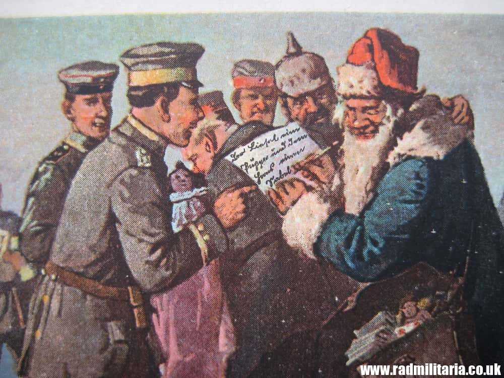 & WW1 original German CHRISTMAS POSTCARD - Kriegsweihnachten.