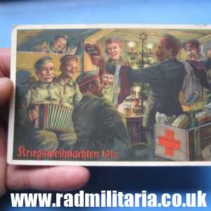 & WW1 original German CHRISTMAS POSTCARD - Kriegsweihnachten 1916.