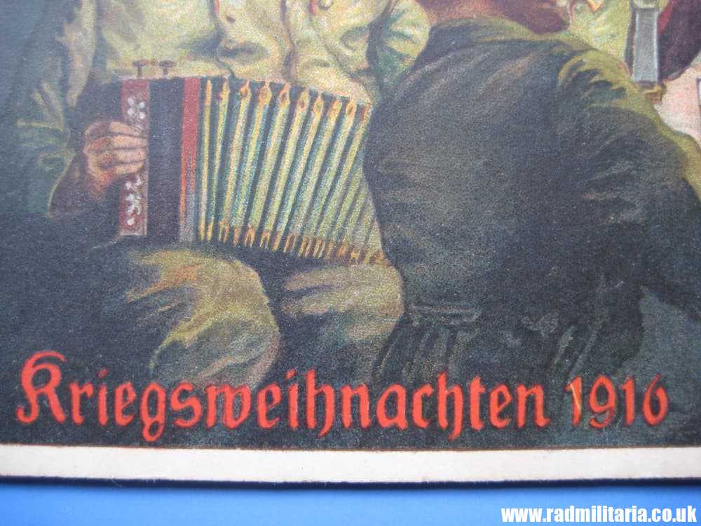 & WW1 original German CHRISTMAS POSTCARD - Kriegsweihnachten 1916. - Image 9
