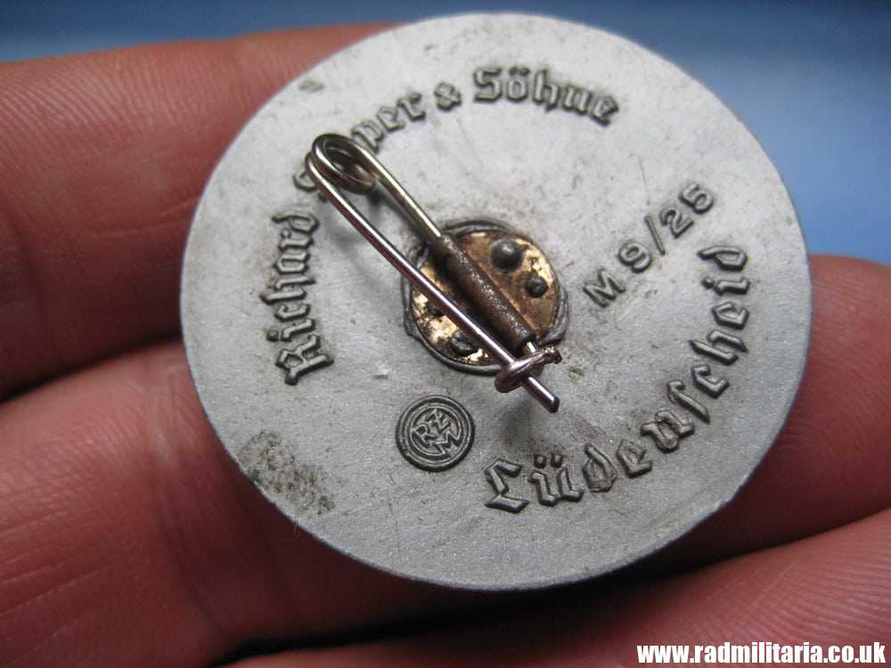 & WW2 German NSDAP PLASTIC BADGE - 1939 NSDAP KREISTREFFEN STEINFURT, RZM9/25, genuine !! - Image 3