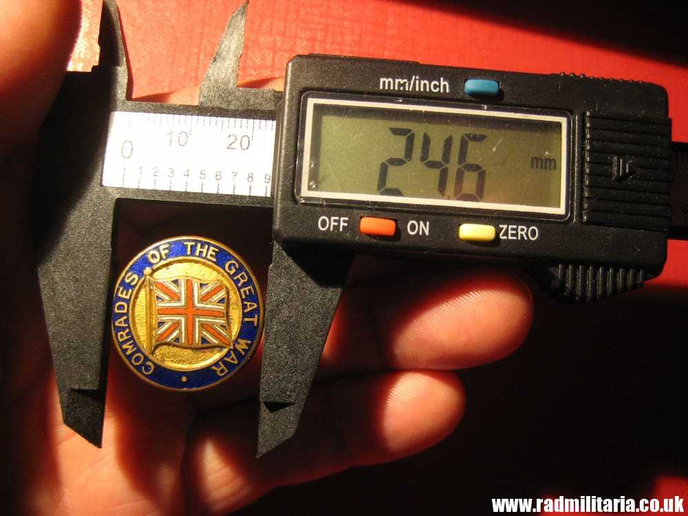 & WW1 British ENAMEL BADGE - Comrades Of The Great War no.313460, maker: J.R. Gaunt London. - Image 2