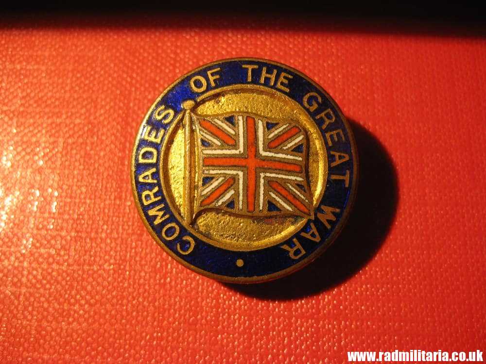 & WW1 British ENAMEL BADGE - Comrades Of The Great War no.313460, maker: J.R. Gaunt London. - Image 5