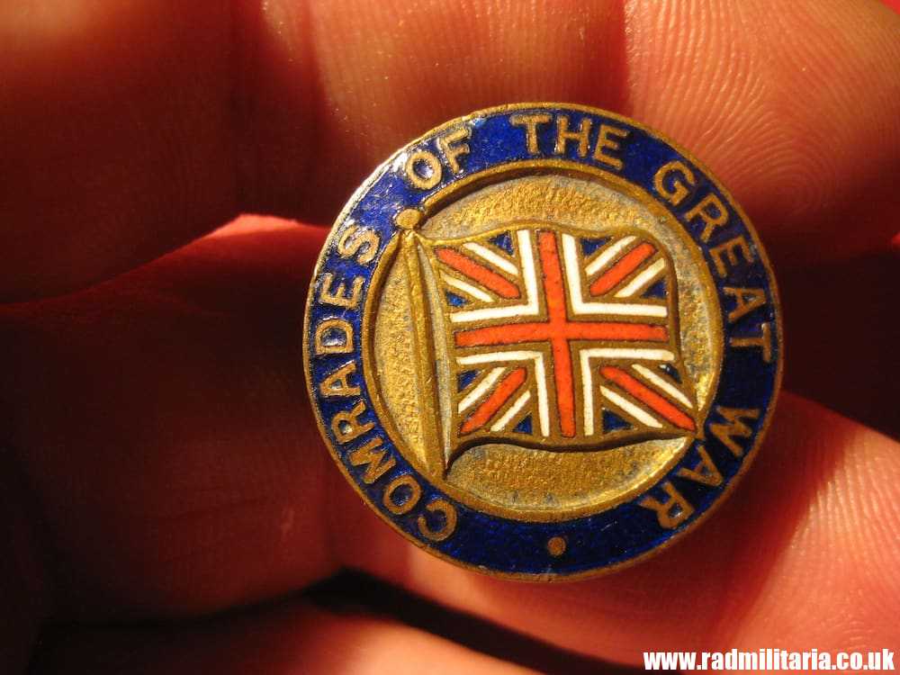 & WW1 British ENAMEL BADGE - Comrades Of The Great War no. 90697, maker: J.R. Gaunt London - Image 2