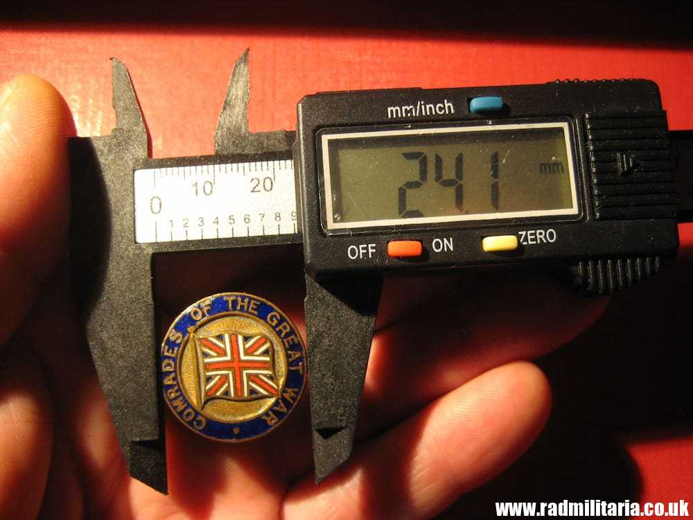 & WW1 British ENAMEL BADGE - Comrades Of The Great War no. 90697, maker: J.R. Gaunt London - Image 5