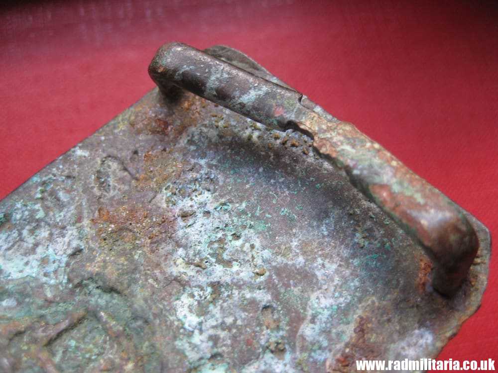 & WW1 Imperial Russia Army BELT BUCKLE in poor condition - battlefield relic metal detecting find. - Image 6