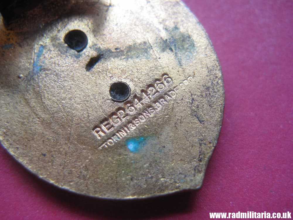 & WW1 British BADGE - VTC Central Association, maker: Torini & Sons. Bradford - Image 4