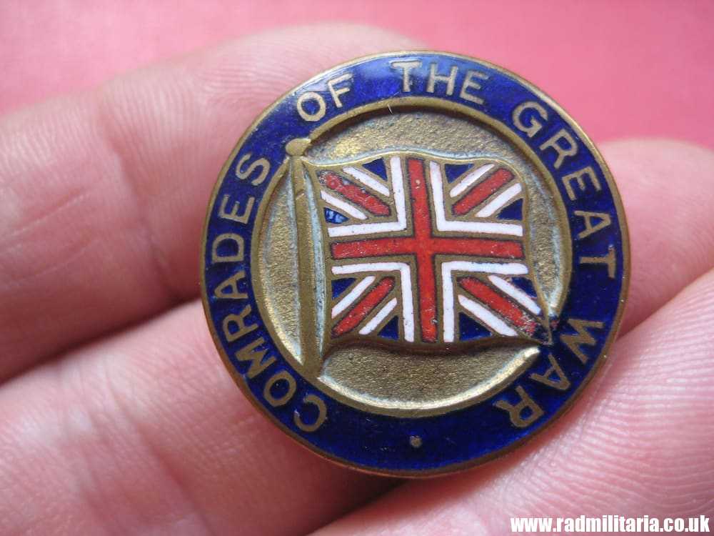 & WW1 British ENAMEL BADGE - Comrades Of The Great War no. 246278 - J.R. Gaunt London - Image 2