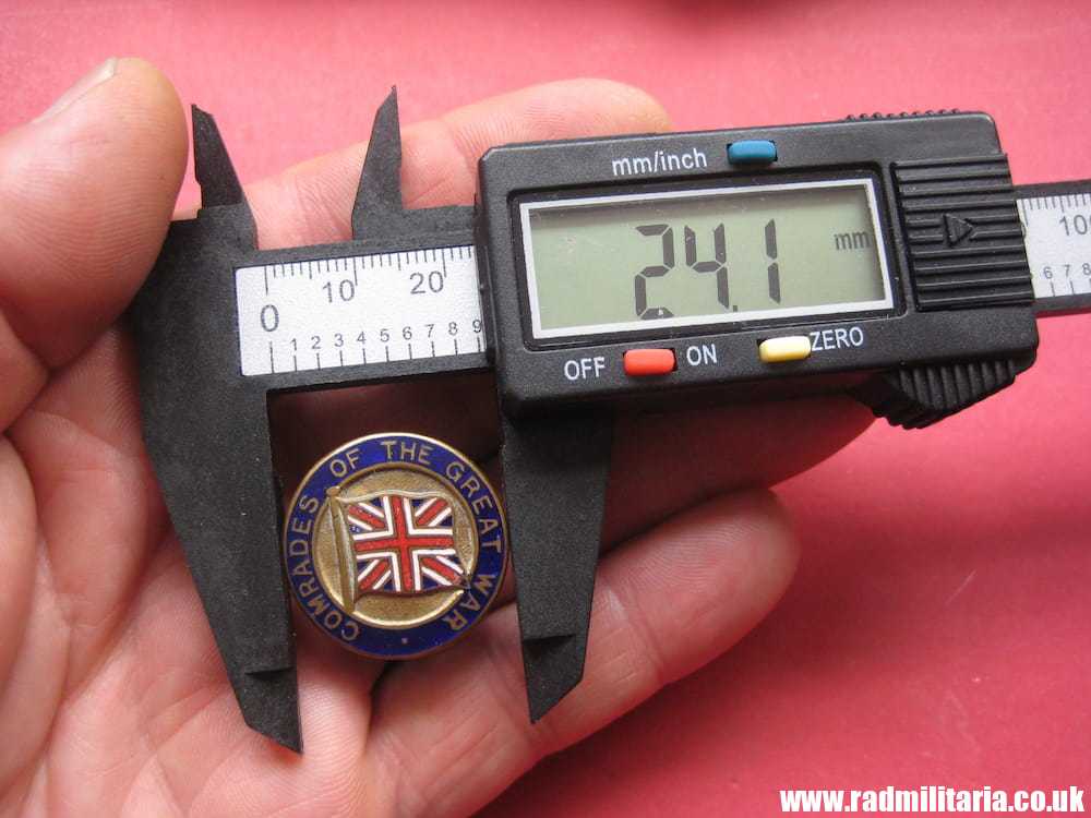 & WW1 British ENAMEL BADGE - Comrades Of The Great War no. 246278 - J.R. Gaunt London - Image 5