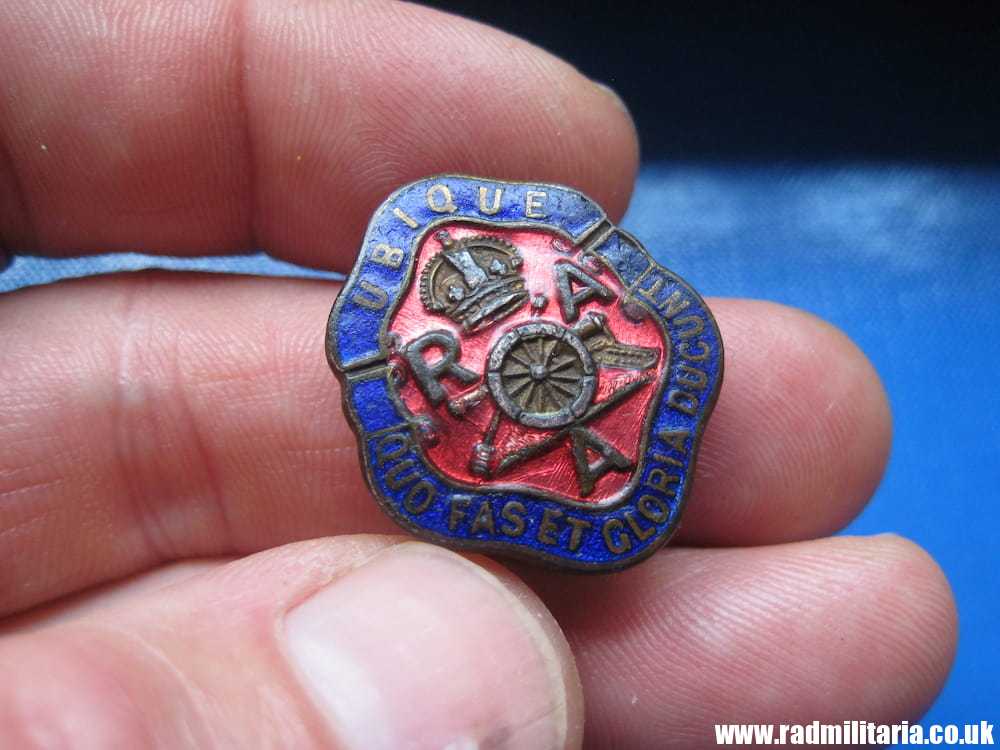 & WW1/WW2 British ENAMEL BADGE - Royal Artillery Association, maker: J.R. GAUNT London. - Image 11