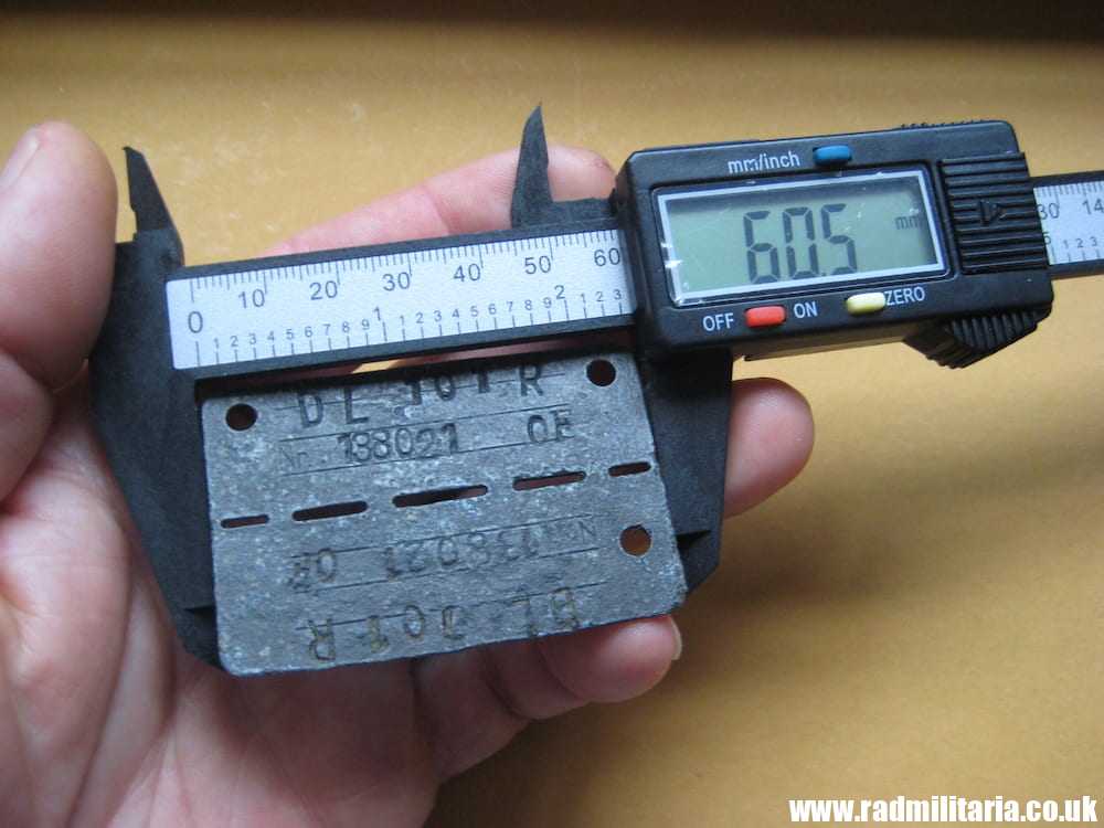 & WW2 original German POW DOG TAG – ID DISC: DL 101 R Nr.138021 OF. - RARE !!! - Image 6