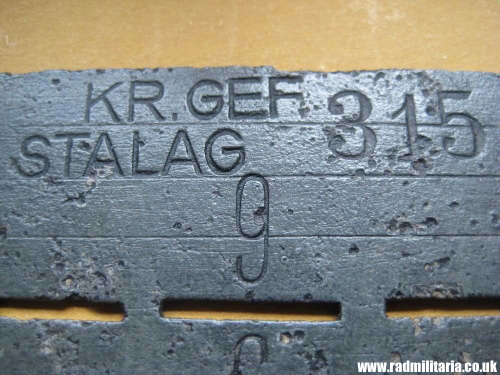 SOLD & WW2 original German POW DOG TAG – ID DISC: KR. GEF. STALAG 315 nr. 9, low number - RARE !!! - Image 3
