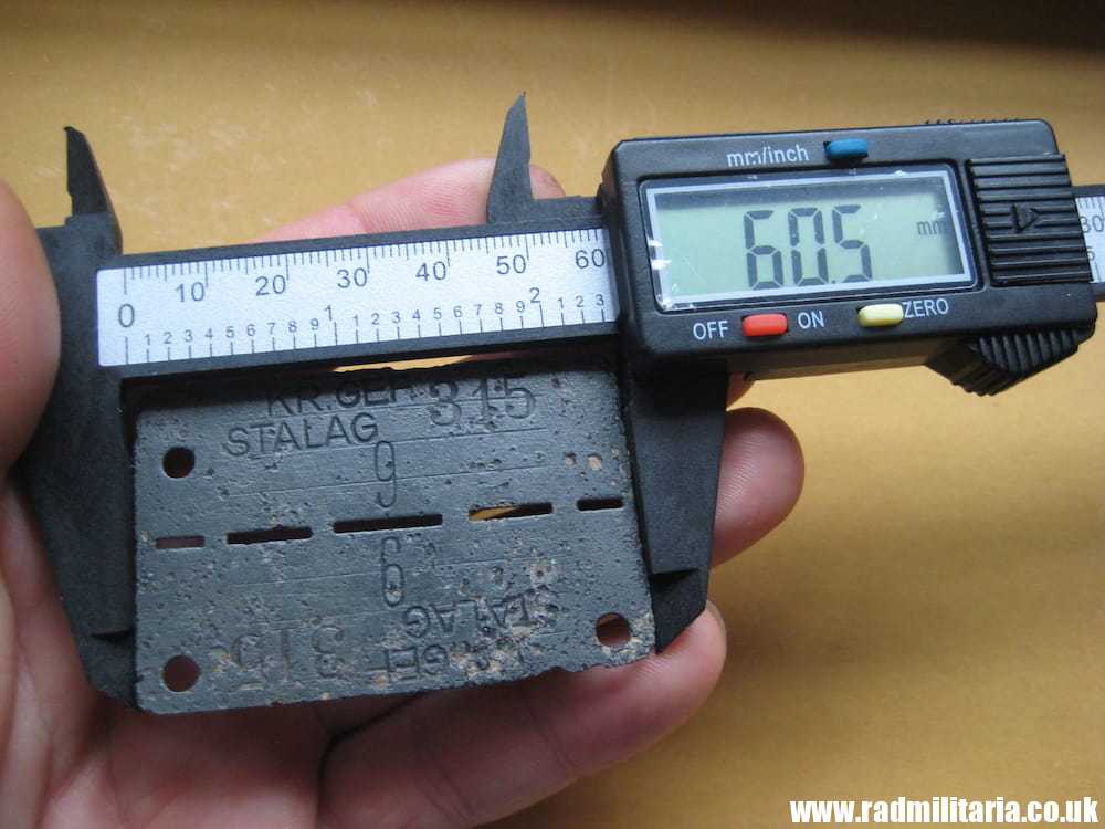 SOLD & WW2 original German POW DOG TAG – ID DISC: KR. GEF. STALAG 315 nr. 9, low number - RARE !!! - Image 6