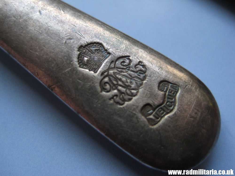 & WW2 British Army cutlery set FORK & KNIFE - UBIQUE: Artillery or RAC c. 1939, good condition - Image 3