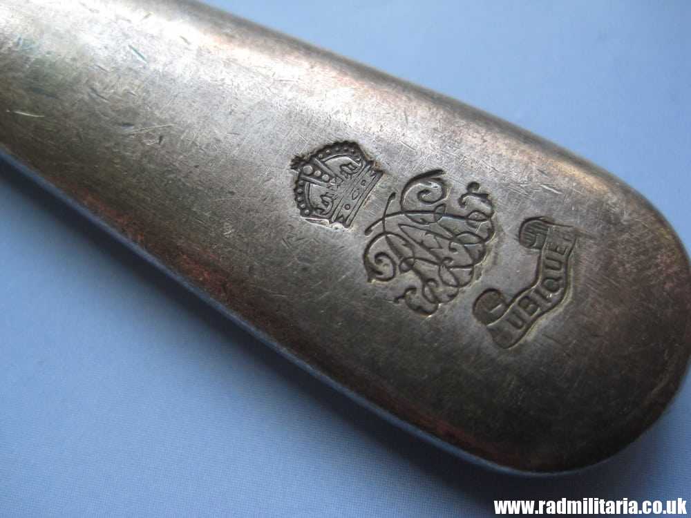 & WW2 British Army cutlery set FORK & KNIFE - UBIQUE: Artillery or RAC c. 1939, good condition - Image 4