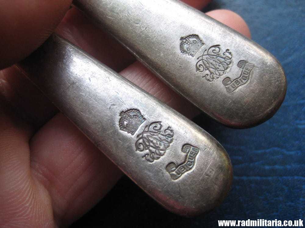 & WW2 British Army cutlery set FORK & KNIFE - UBIQUE: Artillery or RAC c. 1939, good condition