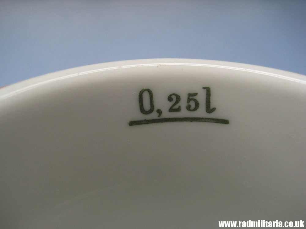 & WW2 German CERAMIC Army MUG 0,25l maker: 3326/30 o H. BAUSCHER WEIDEN BW, genuine. - Image 3