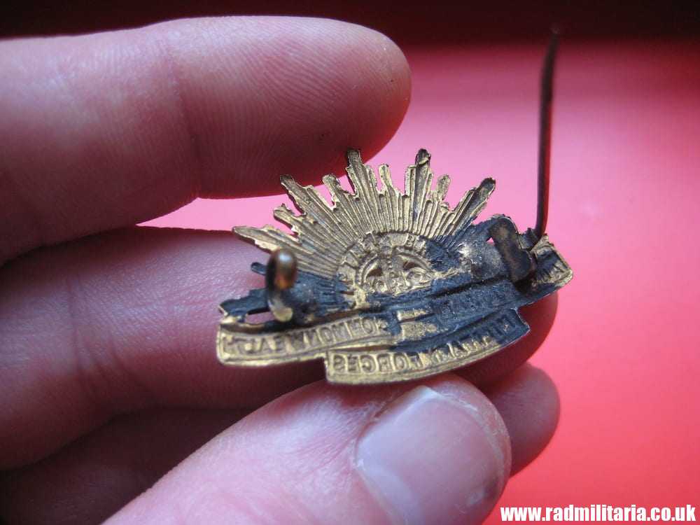 & WW1 Australian RISING SUN BADGE, marked: TIP TAFT B'HAM, original !! - Image 7