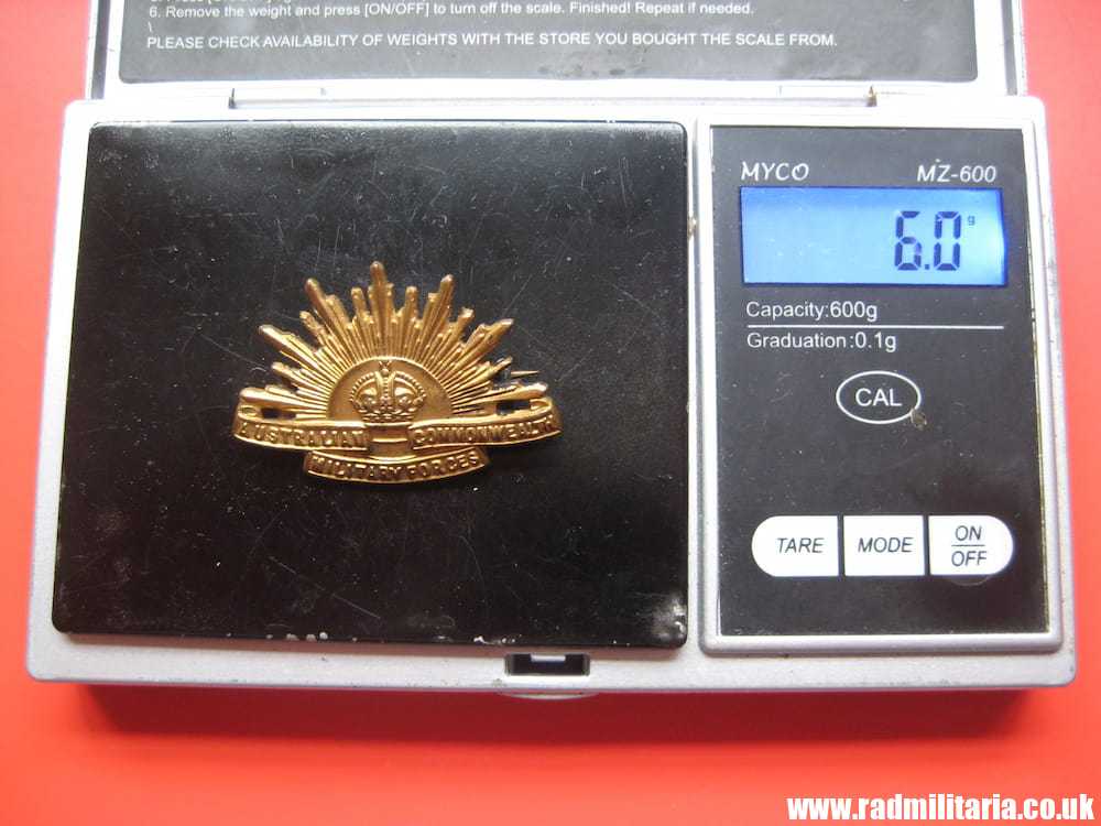 & WW1 Australian RISING SUN BADGE, marked: TIP TAFT B'HAM, original !! - Image 9
