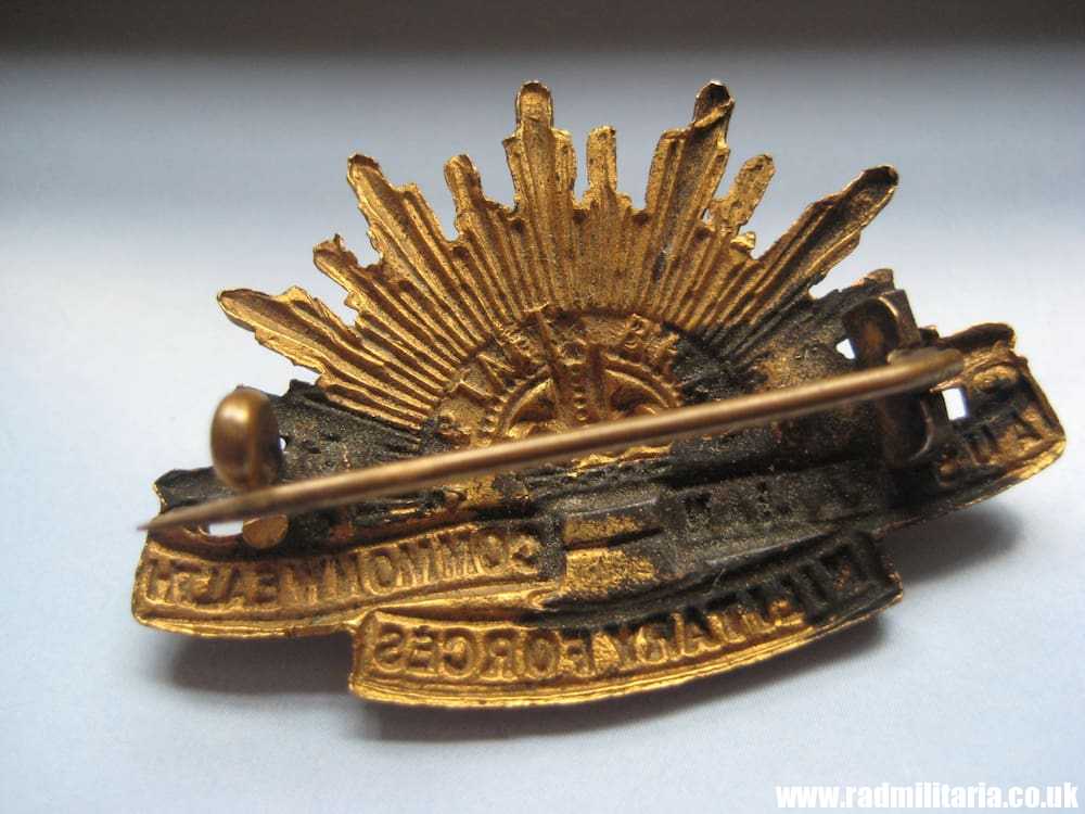 & WW1 Australian RISING SUN BADGE, marked: TIP TAFT B'HAM, original !! - Image 13