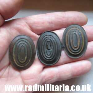 & WW1 original Imperial RUSSIA CAP BADGES set of 3 - metal detecting find.